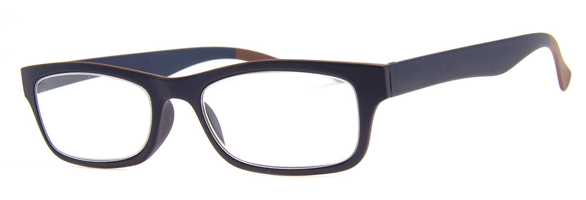 Blue/Brown - Mens, New, Popular, Rectangular, Reading Glasses