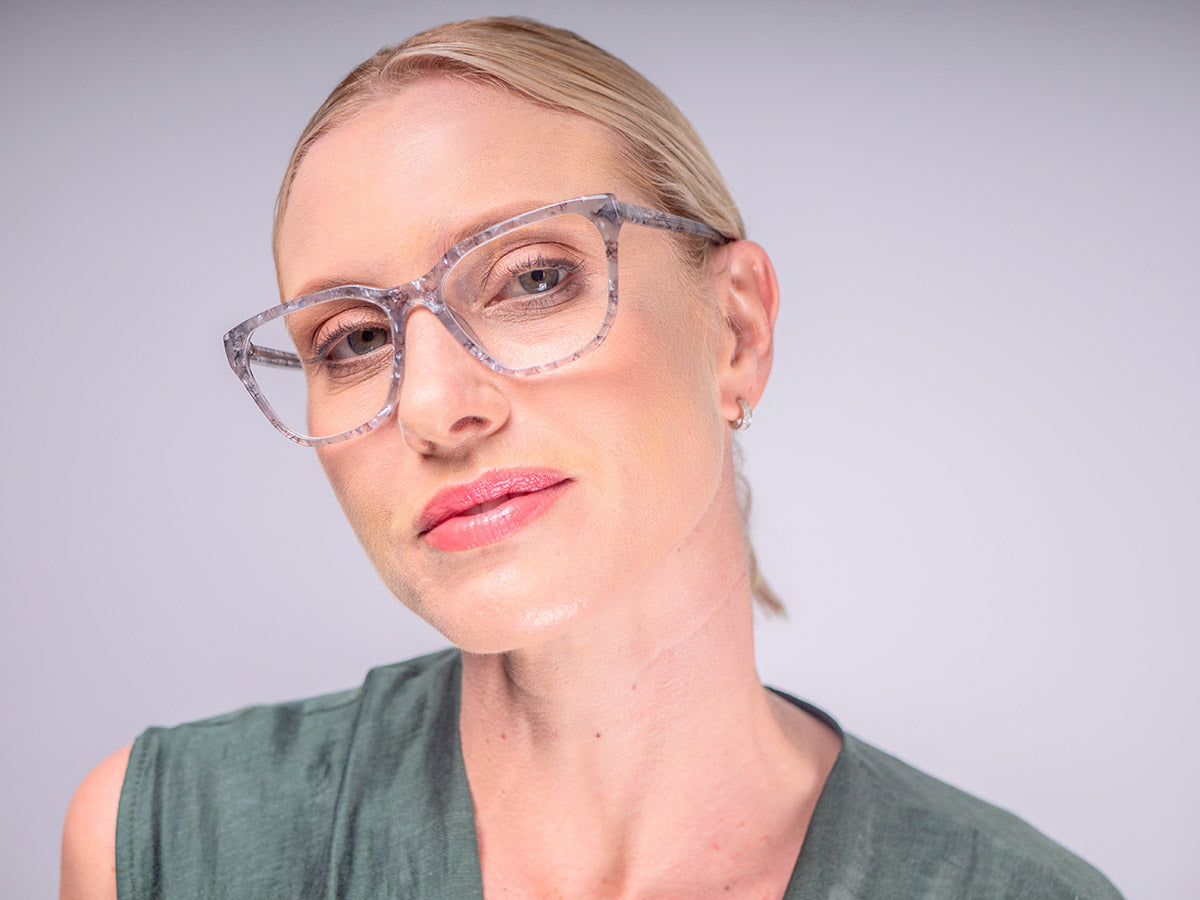 Light Blue - Rectangular Reading Glasses for Women