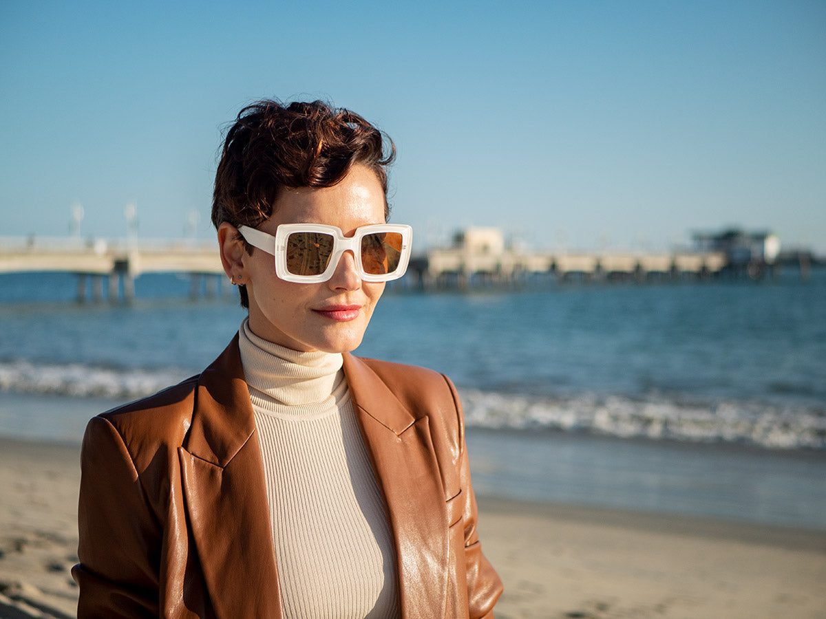 Brown - Oversized, Cute Girls Sunglasses