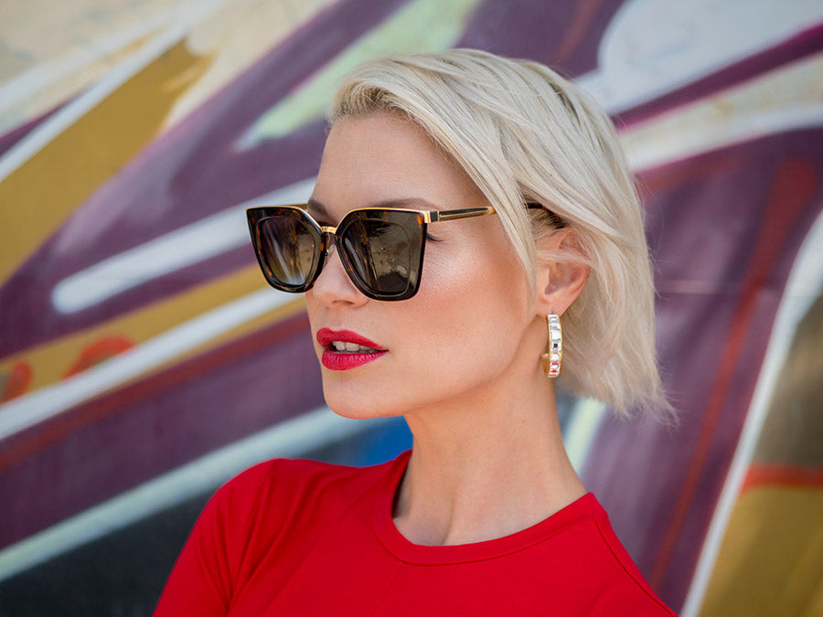 Funky Rectangular Cat Eye Sunglasses for Women Owls 84001 A.J. Morgan Eyewear