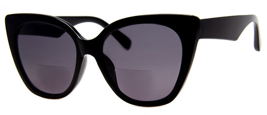 Black - Oversized, Cat Eye Sunglass Readers